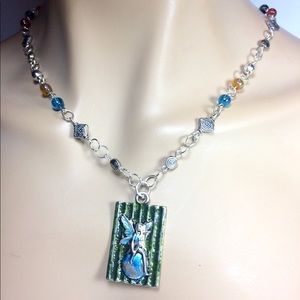Beaded angel necklace